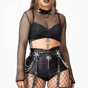 Killstar HELLIA FISHNET TOP XXL